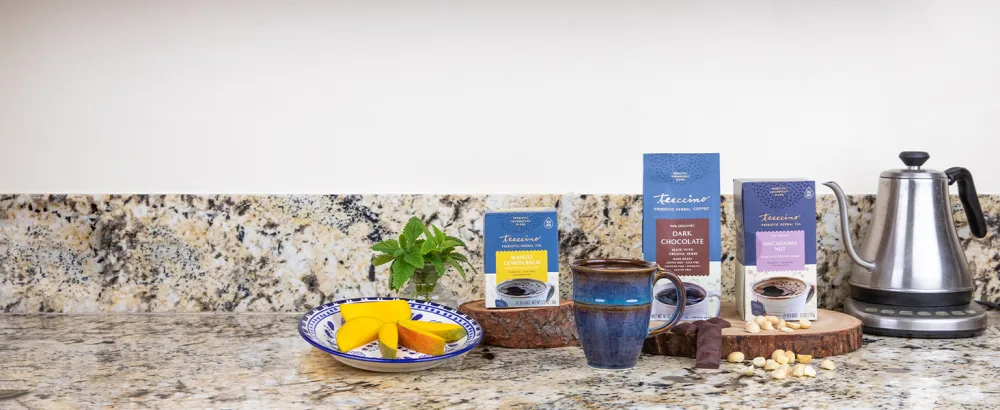 Teeccino Dandelion Tea Dark Roast Rich & Roasted Herbal Tea That s Caffeine Free & Prebiotic with Detoxifying Dandelion Root 25 Tea Bags - Prebiotic SuperBoost Blends