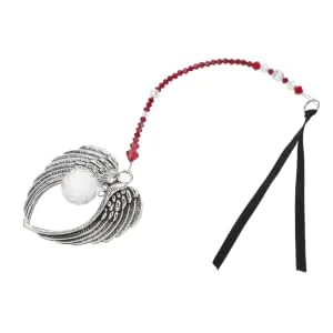 Anneome Crystal Pendant Vintage Home Decor Exquisite Tree Pendants Christmas Hanging Items Crystal Stone Car 39x6.5cm Dark Red - product information 1