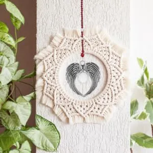 Anneome Crystal Pendant Vintage Home Decor Exquisite Tree Pendants Christmas Hanging Items Crystal Stone Car 39x6.5cm Dark Red - product information 5