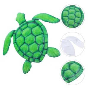HOOTNEE Wall Art Crafts Iron Crafts Adorn Iron Turtle Decor Room Decor 21x21cm Green - product information 2