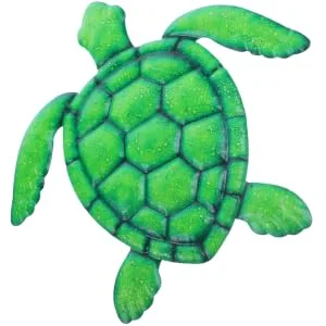 HOOTNEE Wall Art Crafts Iron Crafts Adorn Iron Turtle Decor Room Decor 21x21cm Green - product information 4