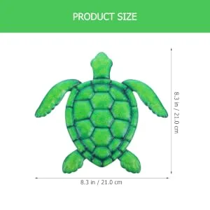 HOOTNEE Wall Art Crafts Iron Crafts Adorn Iron Turtle Decor Room Decor 21x21cm Green - product information 7