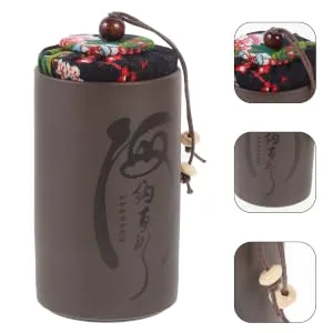 Mikinona 1pc Office Tea Containers with Lids Retro Tea Canister Tea Storage Sealed Jar Food Vintage - product information 2