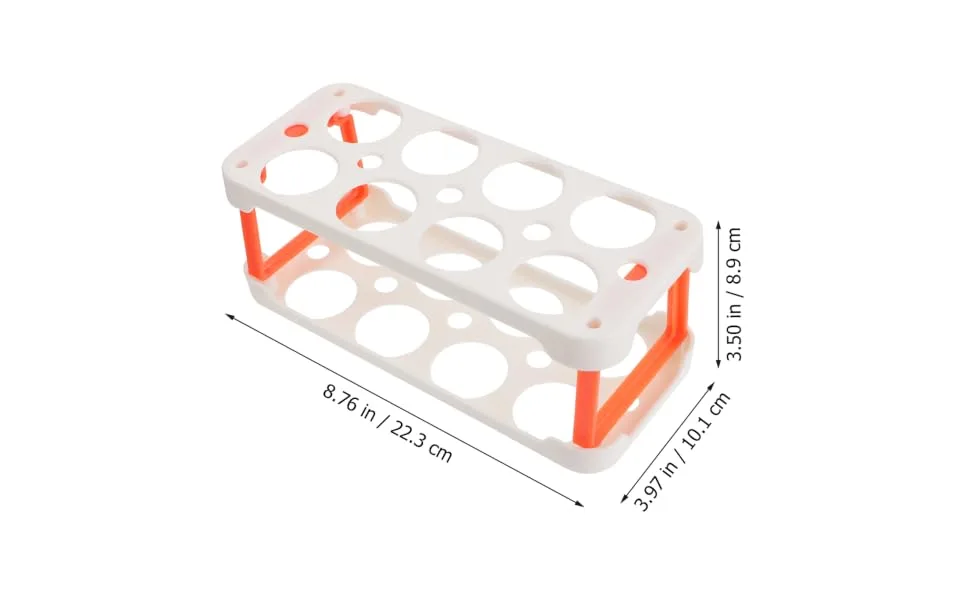 KOMBIUDA Box Egg Carton Eggs Deviled Egg Tray with Lid Kitchen Egg Container Side Door Refrigerator re-usable White 22.3X10.1X8.9CM - product information 5