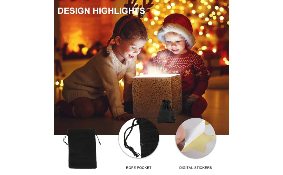 Hoement 1 Set Candy Bag Advent Calendar Advent Calendar Banner Child Christmas Storage Bag Cotton - product information 4
