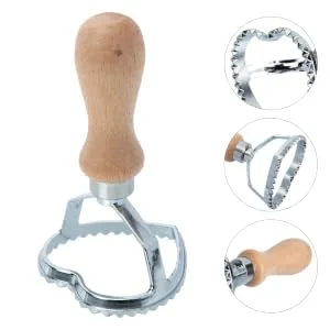 Mikinona Biscuit Mold Biscuits Heart Dumpling Maker Tool Pasta Cookie Stamp Baking Supplies Zinc Alloy Pastry 11x6.2cm As Shown - product information 1