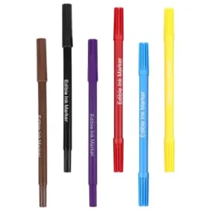 FUNOMOCYA 6pcs Biscuits Decor Cake Boxes Portable Edible Pens Edible Pens for Cookie Edible Marker Plastic - product information 1