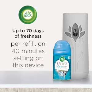 Air Wick Pure Freshmatic 2 Refills Automatic Spray, Lavender & Chamomile,Air Freshener, Essential Oil, Odor Neutralization, 5.89 Ounce (Pack of 2) - Up to 70 days of freshness per refill