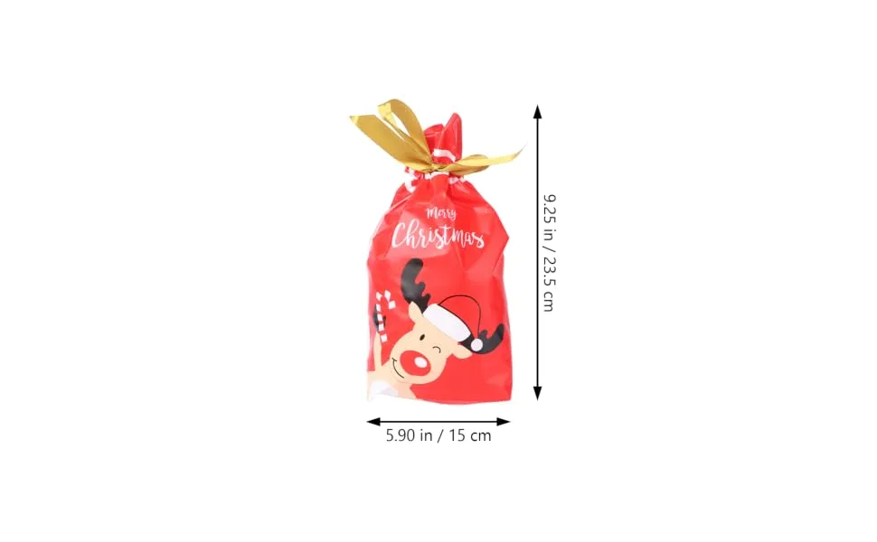 SEWOART 50pcs Christmas Drawstring Bag Bags Christmas Bundle Pocket Christmas Bag Food Storage Bag - product information 1