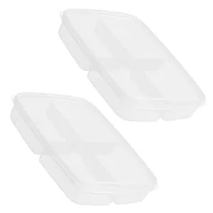 2pcs Box Refrigerator Storage Box Fridge Stackable Produce Saver Clear Meat Container Food Fruit - product information 1
