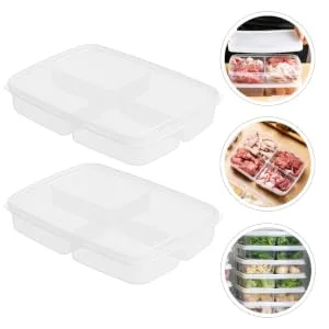2pcs Box Refrigerator Storage Box Fridge Stackable Produce Saver Clear Meat Container Food Fruit - product information 2