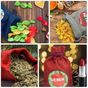 1 Set Christmas Bag DIY Advent Calendar Packing Bag Christmas Countdown Bags Candy Flax Bunting - product information 3
