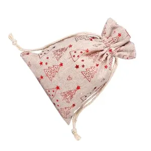 SEWOART 30pcs Burlap Bags Drawstring Bag Beam Port Christmas Bag - product information 4