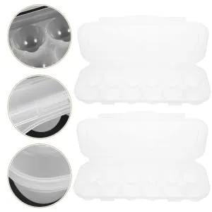 NAMOARLY 2pcs Egg Preservation Box Plastic Egg Container with Lid for Refrigerator Egg Container for Refrigerator 12 Count Egg Cartons Reusable Egg Crates Trash Can Storage Pp re-usable - product information 3