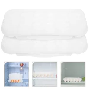 NAMOARLY 2pcs Egg Preservation Box Plastic Egg Container with Lid for Refrigerator Egg Container for Refrigerator 12 Count Egg Cartons Reusable Egg Crates Trash Can Storage Pp re-usable - product information 5