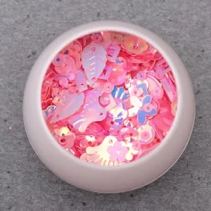 SEWOART 2 Pack Sequin Decals Crafts Sequin Beads Wedding D cor Wedding Table Confetti Applique Clothing Pink Pink 2x1.2x0.1cm - product information 5