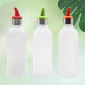 Mikinona Ketchup Dispenser Salad Dressing Container 3pcs Color Storage Kitchen Ketchup Bottle Salad Squeeze Random re-usable - product information 2