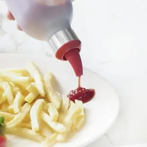 Mikinona Ketchup Dispenser Salad Dressing Container 3pcs Color Storage Kitchen Ketchup Bottle Salad Squeeze Random re-usable - product information 4