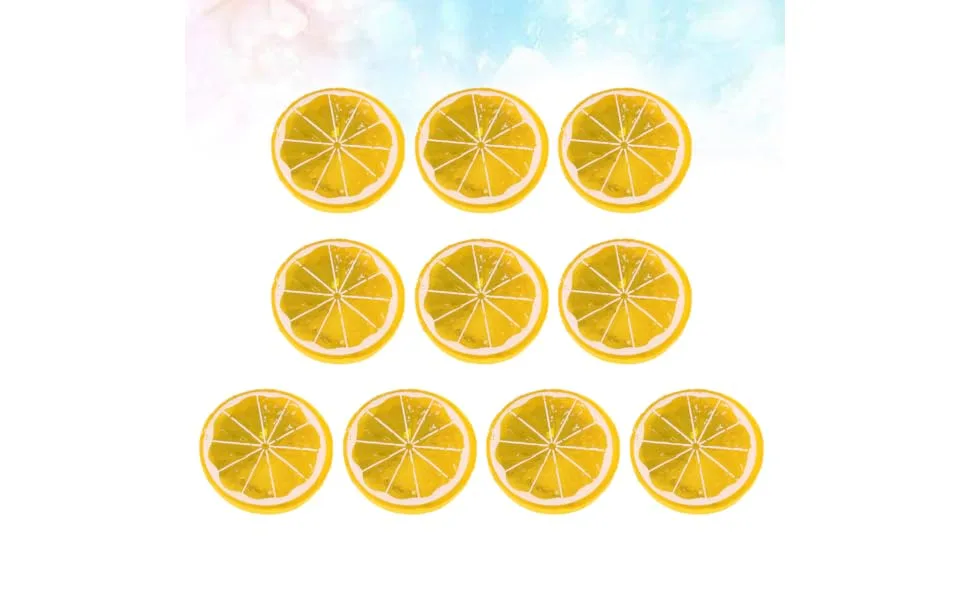 Levemolo 30pcs Mini Lemon Slices Yellow Lemon Slices Teeth Holder Toys Fruit Plastic Fake - product information 1
