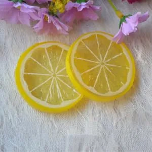 Levemolo 30pcs Mini Lemon Slices Yellow Lemon Slices Teeth Holder Toys Fruit Plastic Fake - product information 3