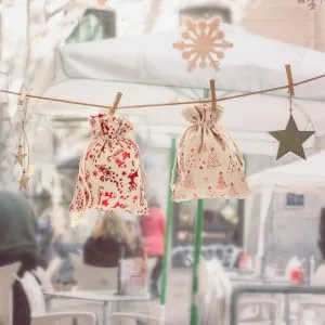 KOMBIUDA 24pcs Countdown Candy Bag Burlap Bags 24 Days Christmas Advent Bags Christmas Candy Bag Wreath - product information 3