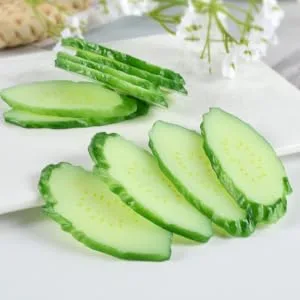 ORFOFE 6pcs Simulation Cucumber Slice Simulation Green Vegetable Green 6.50X3.00X0.50CM - product information 1
