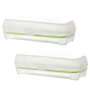 RORPOIR 2pcs 10 Eggs Storage Rack Empty Egg Cartons Fresh Egg Tray Camping Multifunction Egg Rack re-usable Green 24.5*10.5*7cm - product information 1