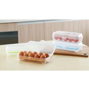RORPOIR 2pcs 10 Eggs Storage Rack Empty Egg Cartons Fresh Egg Tray Camping Multifunction Egg Rack re-usable Green 24.5*10.5*7cm - product information 4