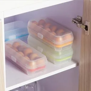 RORPOIR 2pcs 10 Eggs Storage Rack Empty Egg Cartons Fresh Egg Tray Camping Multifunction Egg Rack re-usable Green 24.5*10.5*7cm - product information 6