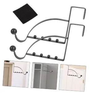 BUGUUYO 2pcs Storage Hook Behind The Door Heavy Duty Hangers Bathroom Door Hook Door Hanger Hook for Bag Hat - product information 1