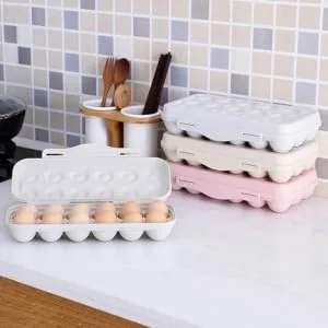 2pcs Rabbit Food Dispenser Plastic Eggs Deviled Egg Holder Egg Tray Egg Carton Drawer re-usable Grey 30x15cm - product information 4