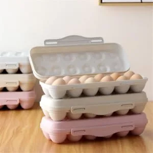 2pcs Rabbit Food Dispenser Plastic Eggs Deviled Egg Holder Egg Tray Egg Carton Drawer re-usable Grey 30x15cm - product information 6