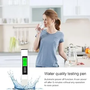 TDS Digital Water Tester | Drinking Water Tester - Accurate Digital Water Tester for Drinking Water Quality Well Swimming Pool White - High-definition Display Screen