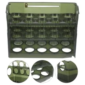 WHAMVOX Egg Storage Box Egg Holder for Fridge Refrigerator Door Egg Rack Storage Rack Egg Tray re-usable Green 26.00X20.00X10.00CM - product information 1