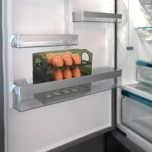 WHAMVOX Egg Storage Box Egg Holder for Fridge Refrigerator Door Egg Rack Storage Rack Egg Tray re-usable Green 26.00X20.00X10.00CM - product information 2