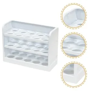 FUNOMOCYA Egg Storage Box Clear Stand Egg Tray for Refrigerator Household Egg Organizer Dedicated Fresh Box - product information 1