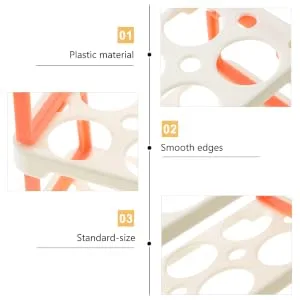 KOMBIUDA Fridge Eggs Holder Egg Grid Eggs Clear Plastic Containers Clear Plastic Tray Plastic Egg Holder Household Crisper Transparent 22.3X16.2X10.1CM - product information 2