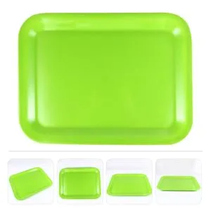 Mikinona Fruit Holder 1pc Tray Breakfast Platters Dessert Plate Buffet Serving Dishes Cake Plates Rectangle Fruit Stand 38.5X28.5X2CM Green - product information 3