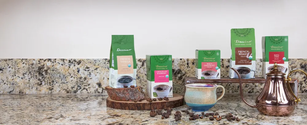 Teeccino Dandelion Tea Caramel Nut Rich & Roasted Herbal Tea That s Caffeine Free & Prebiotic with Detoxifying Dandelion Root 25 Tea Bags - Maya Blend Collection