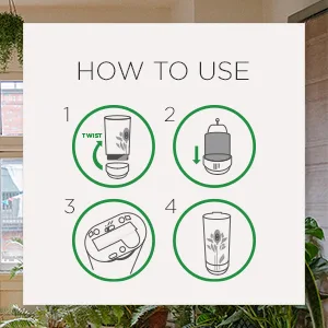 Air Wick Freshmatic Automatic Spray Kit Dispenser, (Gadget + 2 Refills), Fresh Linen, Same familiar smell of Fresh Linen, Air Freshener, Essential Oils, Odor Neutralization, Packaging May Vary Fresh Linen 1 Count (Pack of 1) - How to use