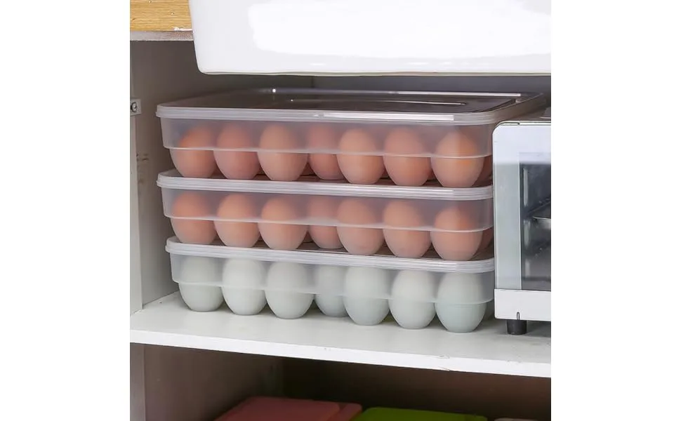 COLLBATH Egg Crisper 34 Eggs Modern Kitchen Accessories Egg Tray Egg Container Egg Holder Egg Carton High Capacity - product information 2