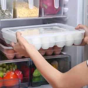 COLLBATH Egg Crisper 34 Eggs Modern Kitchen Accessories Egg Tray Egg Container Egg Holder Egg Carton High Capacity - product information 4