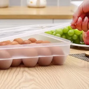 COLLBATH Egg Crisper 34 Eggs Modern Kitchen Accessories Egg Tray Egg Container Egg Holder Egg Carton High Capacity - product information 5