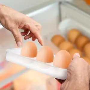 RORPOIR 2pcs Fridge Eggs Egg Holder Refrigerator Kitchen Egg Holder Egg Racks Egg Tray Storage Box No Cover - product information 3