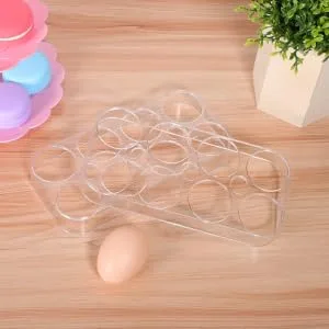 RORPOIR 2pcs Fridge Eggs Egg Holder Refrigerator Kitchen Egg Holder Egg Racks Egg Tray Storage Box No Cover - product information 4