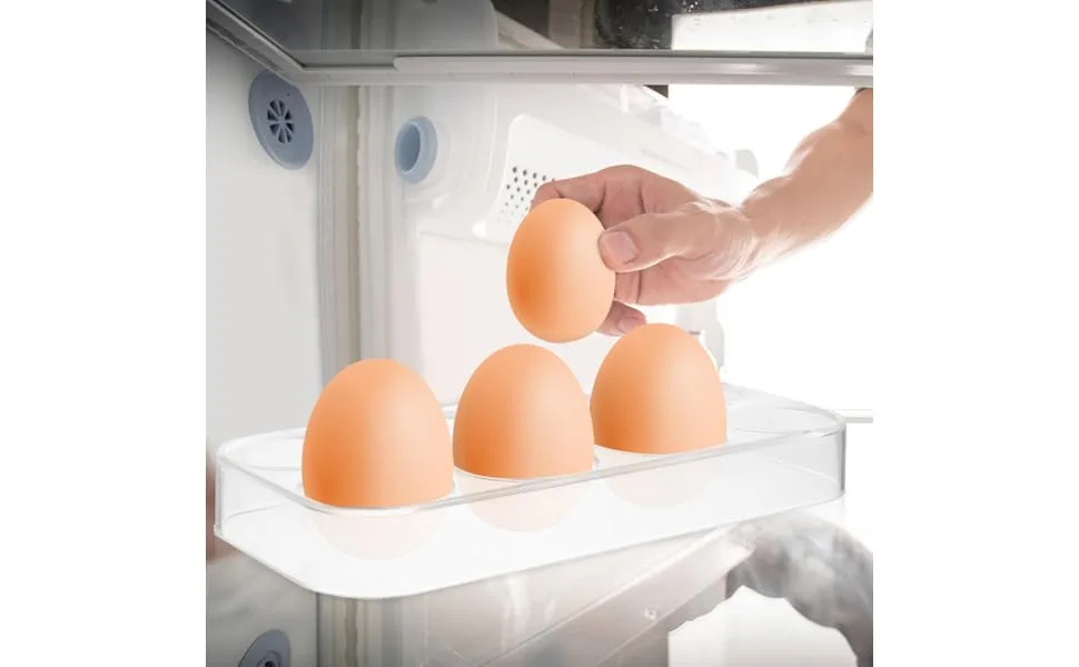 RORPOIR 2pcs Fridge Eggs Egg Holder Refrigerator Kitchen Egg Holder Egg Racks Egg Tray Storage Box No Cover - product information 7