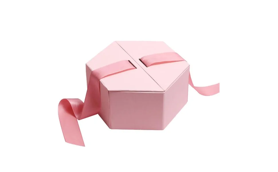 BCOATH Hexagon Candy Lipstick with Cover for Bridesmaid 1Pc Box Storage Case Pink 24X21CM - product information 1