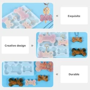 FUNOMOCYA Candy Molds Bone Jewelry Mold Bones Labels Decor Diy Mold Wok Diy Silicone Bone Pendant Mold Flexible Supplies - product information 1