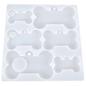 FUNOMOCYA Candy Molds Bone Jewelry Mold Bones Labels Decor Diy Mold Wok Diy Silicone Bone Pendant Mold Flexible Supplies - product information 2