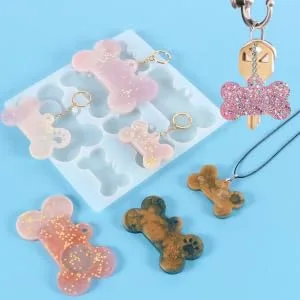 FUNOMOCYA Candy Molds Bone Jewelry Mold Bones Labels Decor Diy Mold Wok Diy Silicone Bone Pendant Mold Flexible Supplies - product information 3